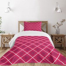 Abstract Rhombus Shapes Bedspread Set