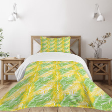 Palm Leaves Hawaii Island Bedspread Set