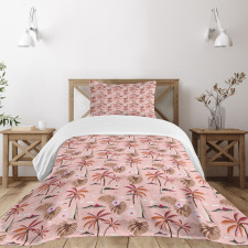 Tropical Blossoms Theme Bedspread Set