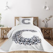 Alphabet Sign Design Bedspread Set