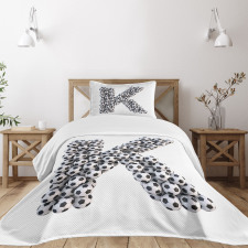 Soccer Alphabet Design Bedspread Set