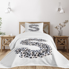 Hexagon Pattern Balls Bedspread Set