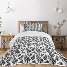 Bunch of Leaves Pattern Exotic Bedspread Set