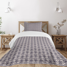 Triangles and Dots Oriental Bedspread Set