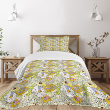 Spring and Summer Flowers Bedspread Set