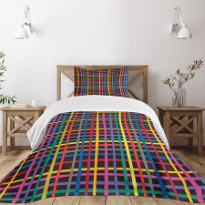 Minimalist Checkered Line Bedspread Set