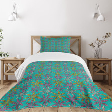 Colorful Abstract Petals Bedspread Set