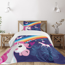 Mythical Animals in the Sky Bedspread Set