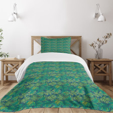 Hawaiian Tropical Foliage Bedspread Set