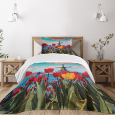 Idyllic Spring Tulips Bedspread Set