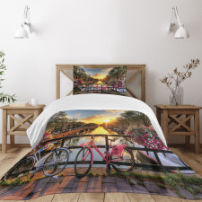 Sunrise over the City Bedspread Set