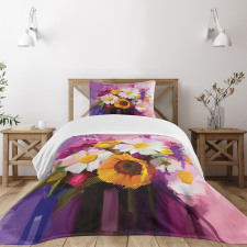 Hand Painted Bouquet Bedspread Set