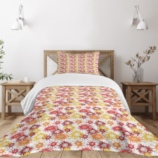 Vintage Floral Artwork Bedspread Set