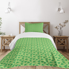 Exotic Jungle Plants Pattern Bedspread Set