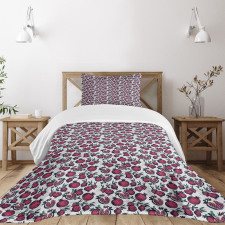 Cut and Whole Pomegranates Bedspread Set