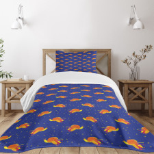 Birds in Starry Night Sky Bedspread Set