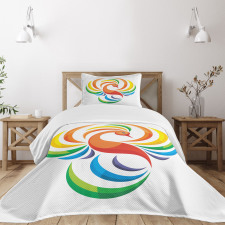 Rainbow Toned Bird Bedspread Set