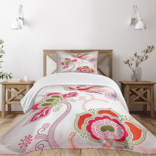 Mystic Bird Eastern Floral Bedspread Set