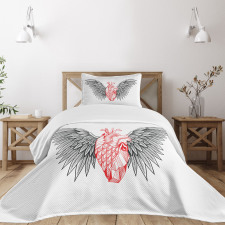 Realist Human Heart Bedspread Set