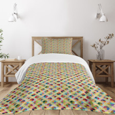 Circular Tile Arrangement Bedspread Set