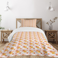 Woodland Animal Portraits Leaf Bedspread Set