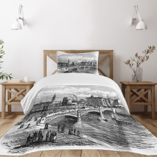 Albert Bridge Glasgow Art Bedspread Set