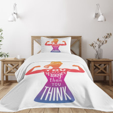 Fitness Strong Woman Bedspread Set