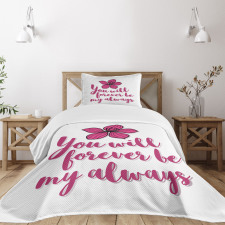 Tropical Blossom Valentines Bedspread Set