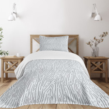 Simple Monochrome Lines Bedspread Set