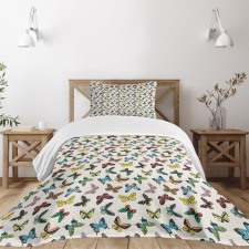 Colorful Butterflies Fun Bedspread Set