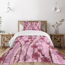 Flora Curly Branches Bedspread Set