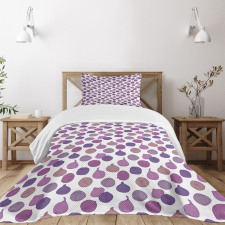 Purple Tones Figs Fruit Art Bedspread Set