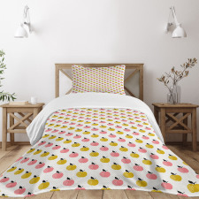 Retro Style Art Fruits Bedspread Set
