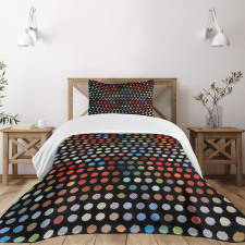 Brush Stroke with Colors Bedspread Set