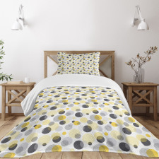 Contemporary Dotted Ovals Bedspread Set