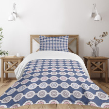 Vintage Disc Shaped Motif Bedspread Set