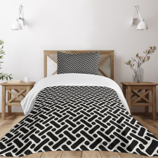 Modern Symmetric Shapes Bedspread Set
