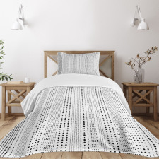 Vertical Big Little Dots Bedspread Set