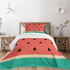 Minimalistic Watermelon Art Bedspread Set