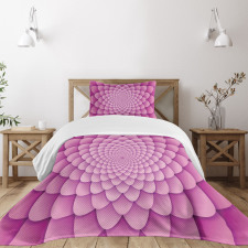 Abstract Spiral Lotus Bedspread Set