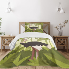 Jungle Animal Fractal Style Bedspread Set