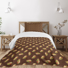 Tasty Yummy Mexican Cuisine Bedspread Set