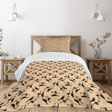 Mexican Desert Wild Birds Bedspread Set