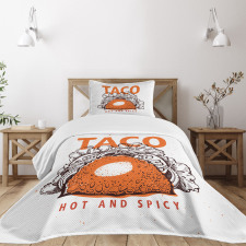 Hot and Spicy Tacos Bedspread Set