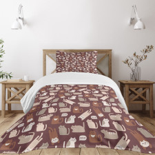 Funny Little Kittens Meow Bedspread Set