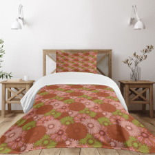 Gerbera Petals Blossoming Bedspread Set