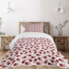 Strawberry Popsicles Art Bedspread Set