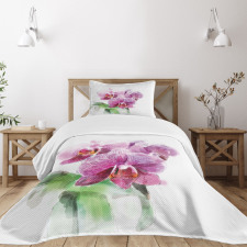 Floristry Art Watercolors Bedspread Set