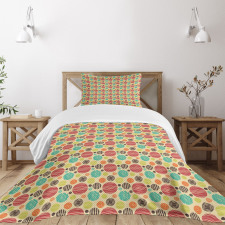 Sketchy Big Small Spots Bedspread Set