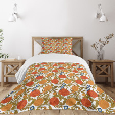 Romantic Rose Retro Pattern Bedspread Set
